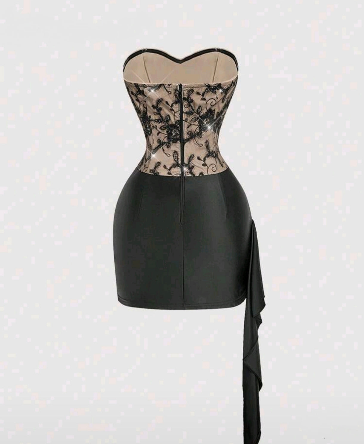 Černo-krajkové Party mini šaty