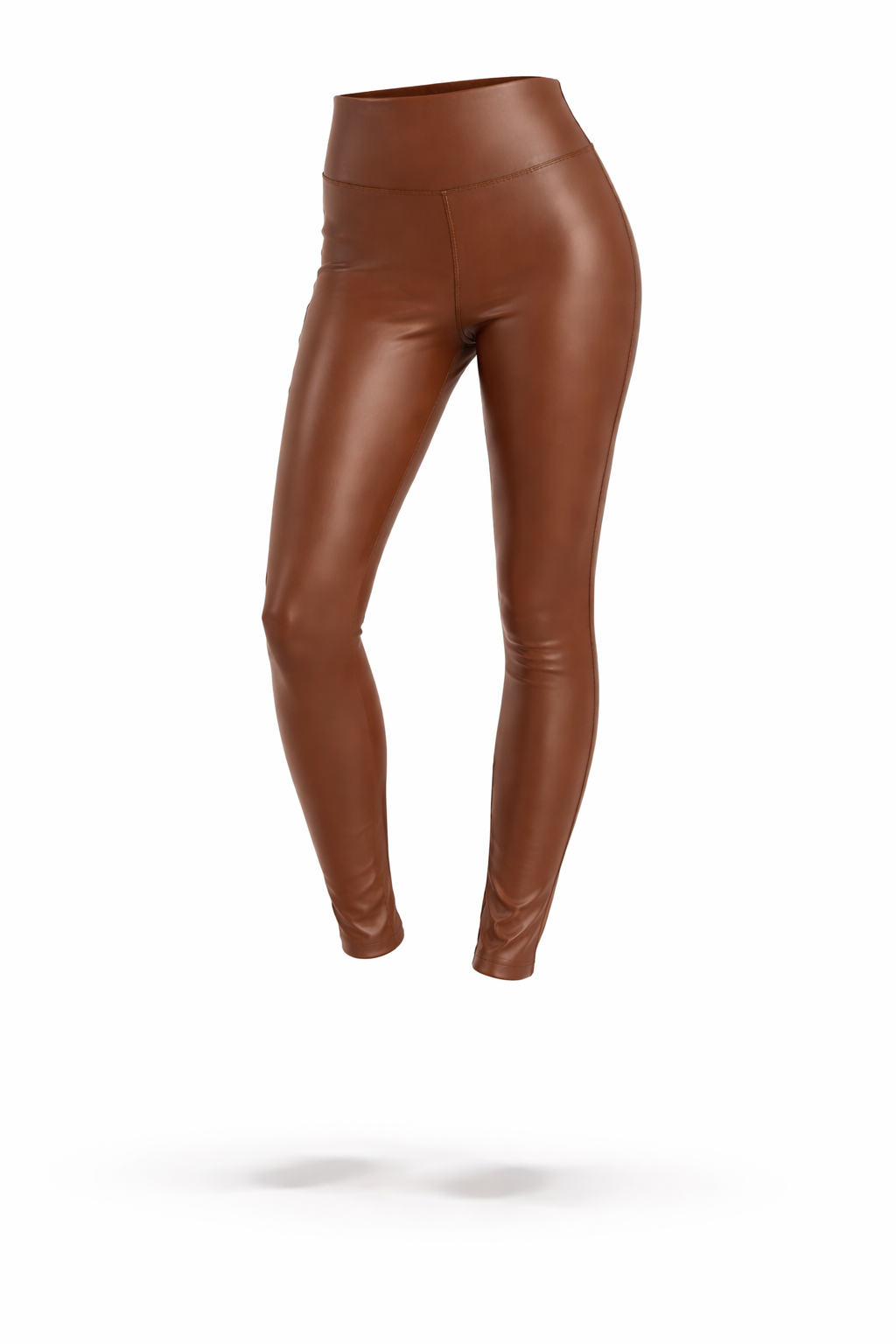 Hnědé lesklé legíny – Chocolate Wetlook Style