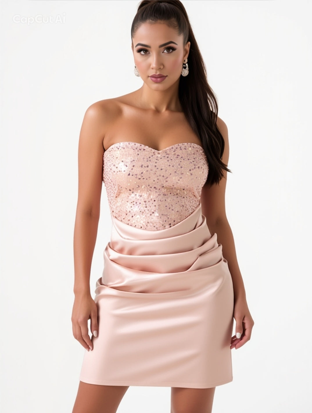 Champagne Glam mini šaty