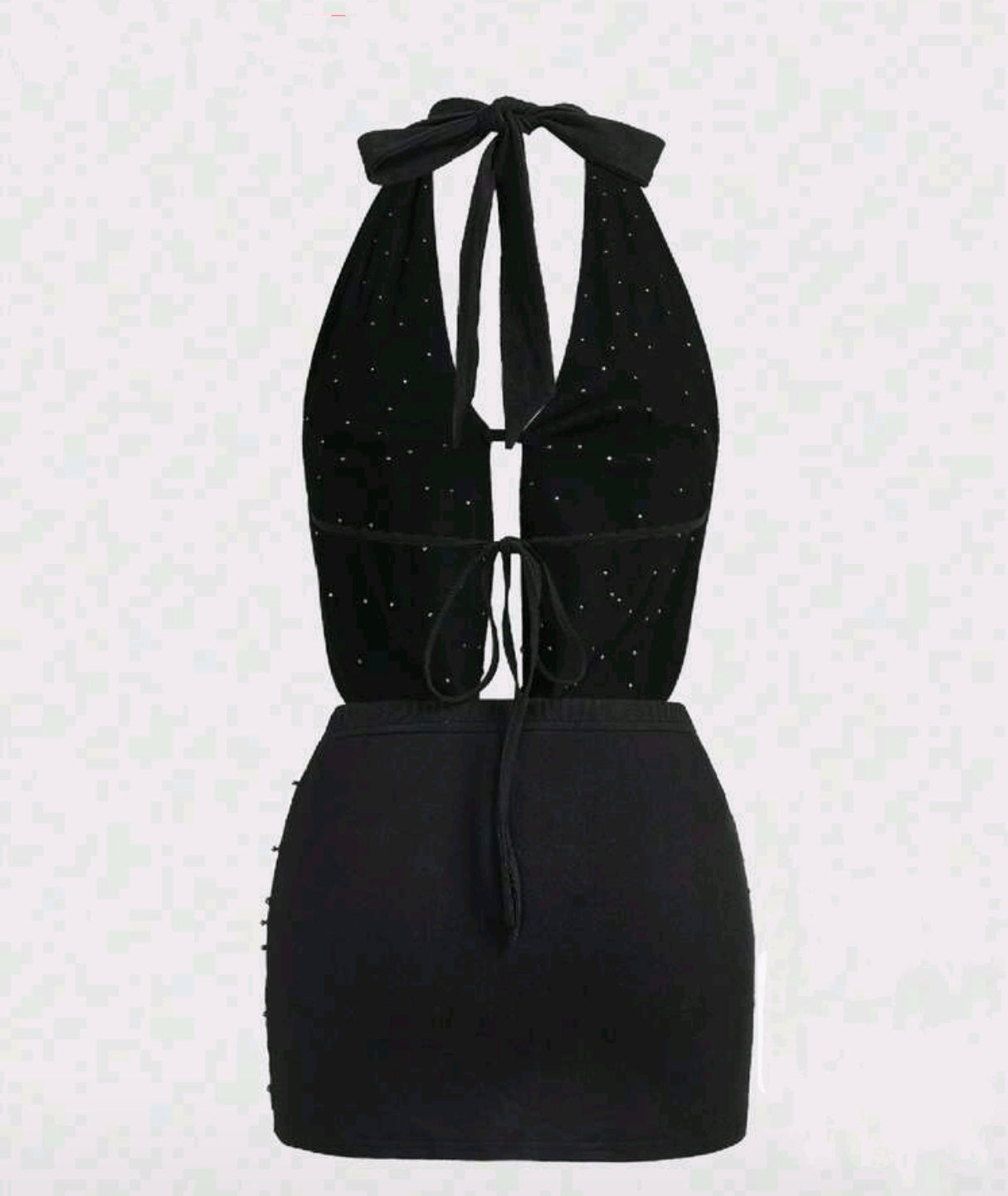 Černé Glam mini šaty s kamínky