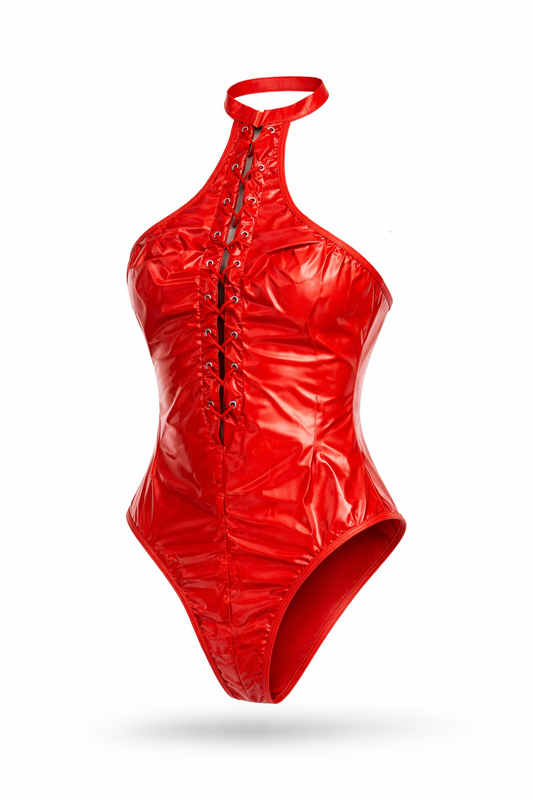 Scarlet Desire – lakované body s korzetovým šněrováním