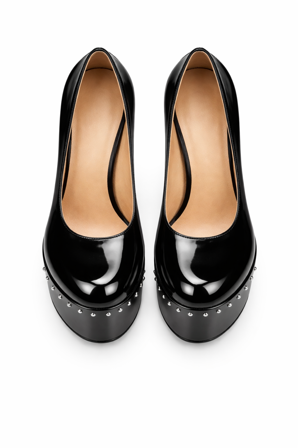 Lakované Stiletto-Black Extreme Platform Heels