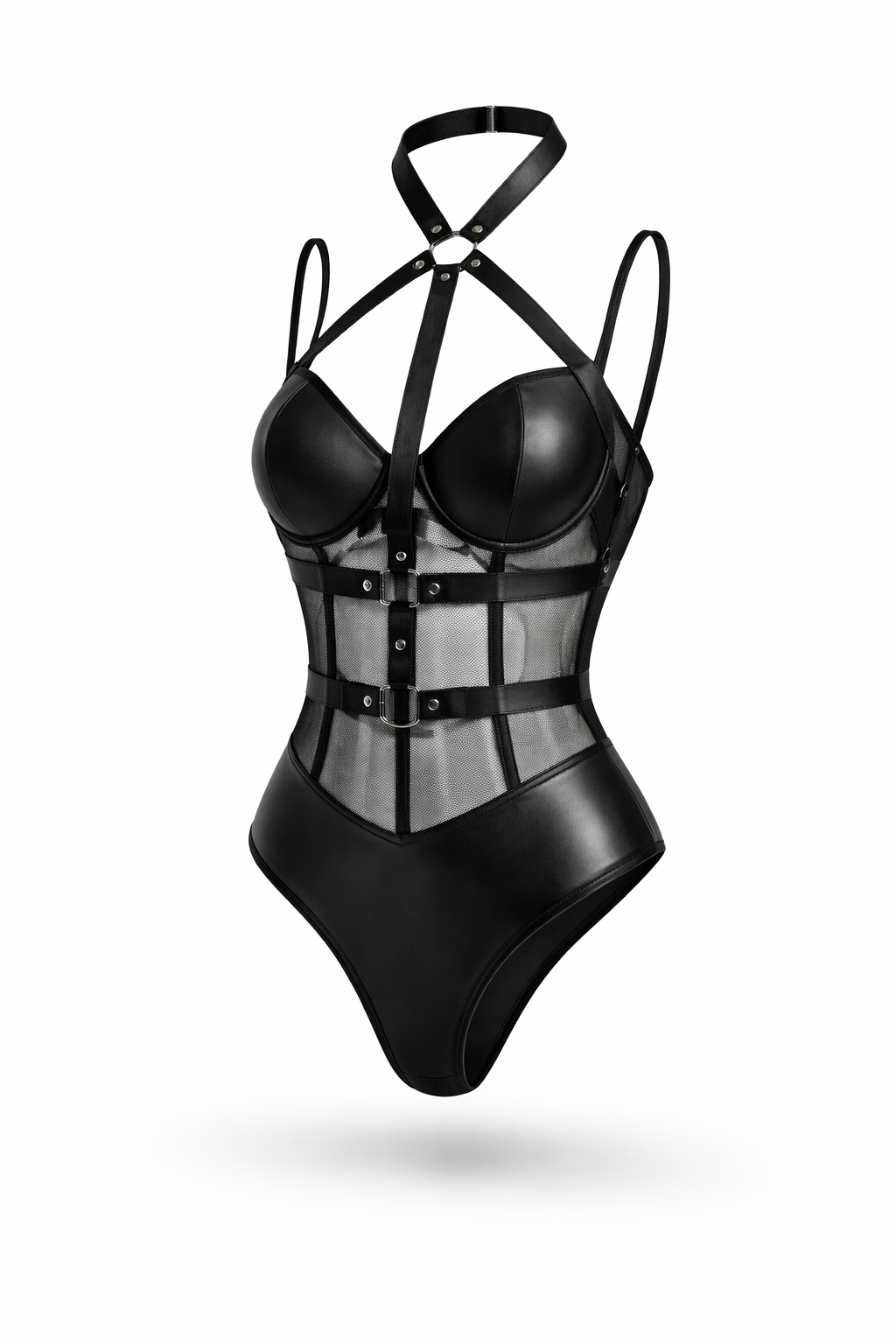 Černé smyslné body s páskovým detailem – výrazný a sebevědomý střih