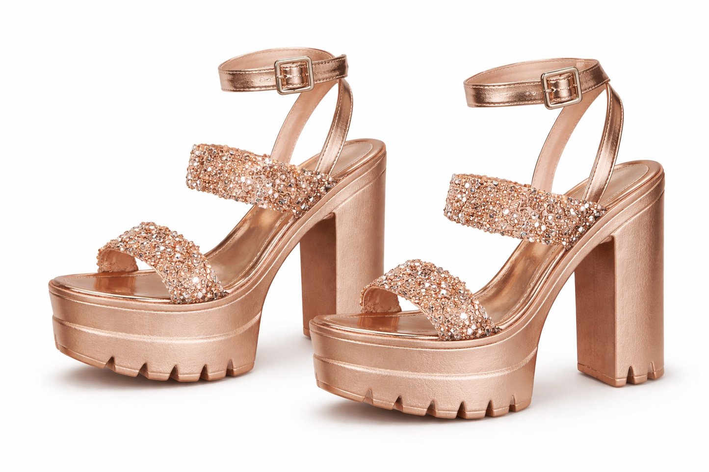 Rose Gold Glam platformy