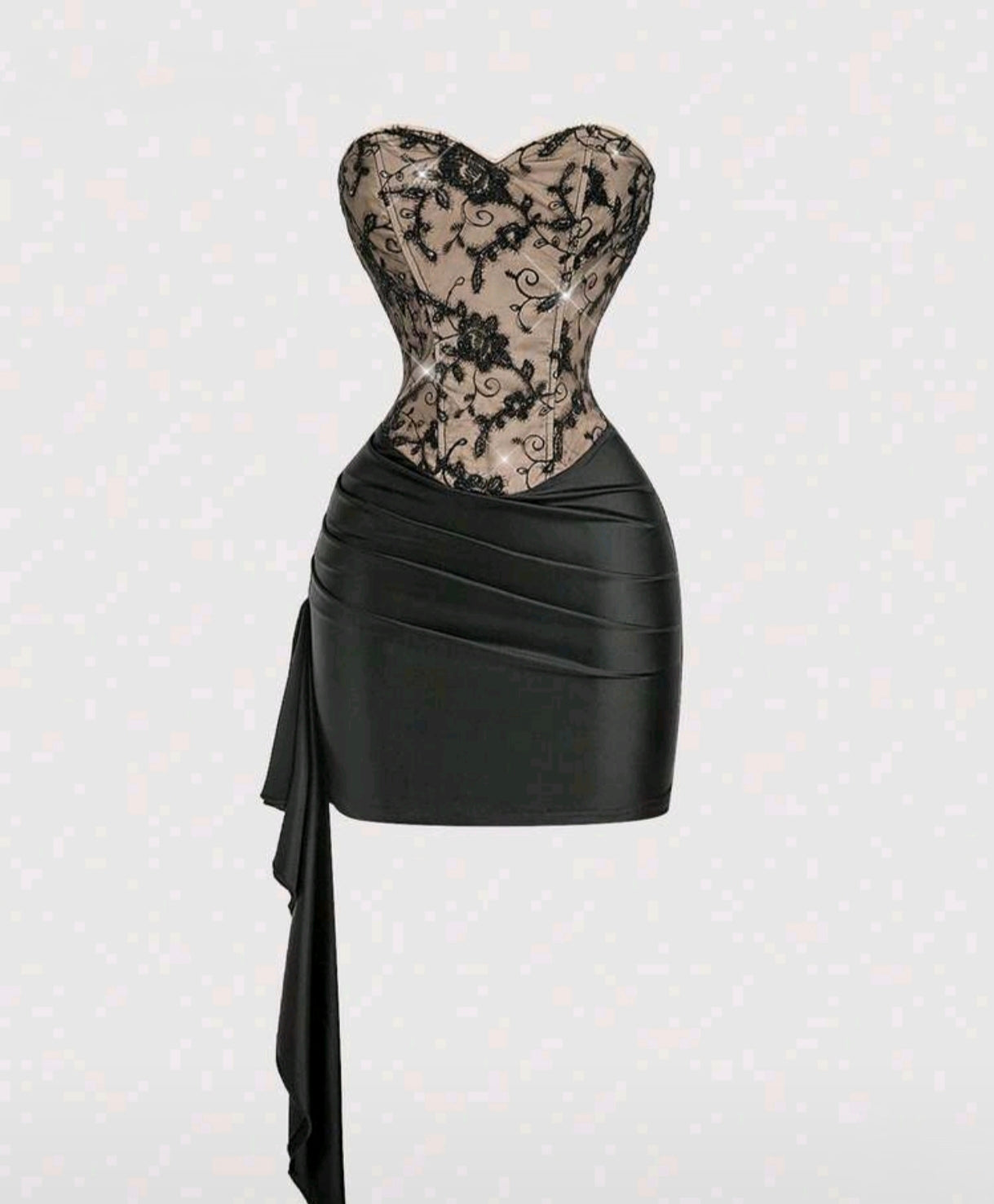 Černo-krajkové Party mini šaty