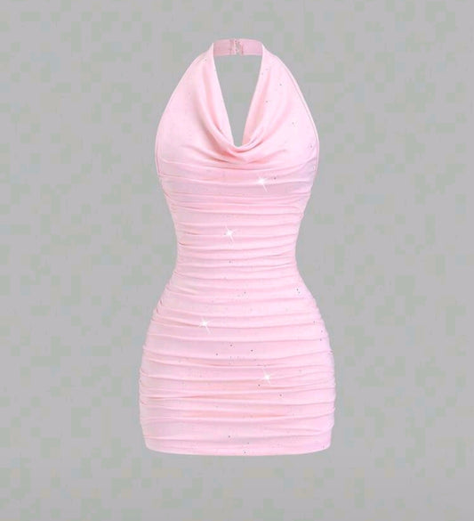 Růžové Glow Mini šaty